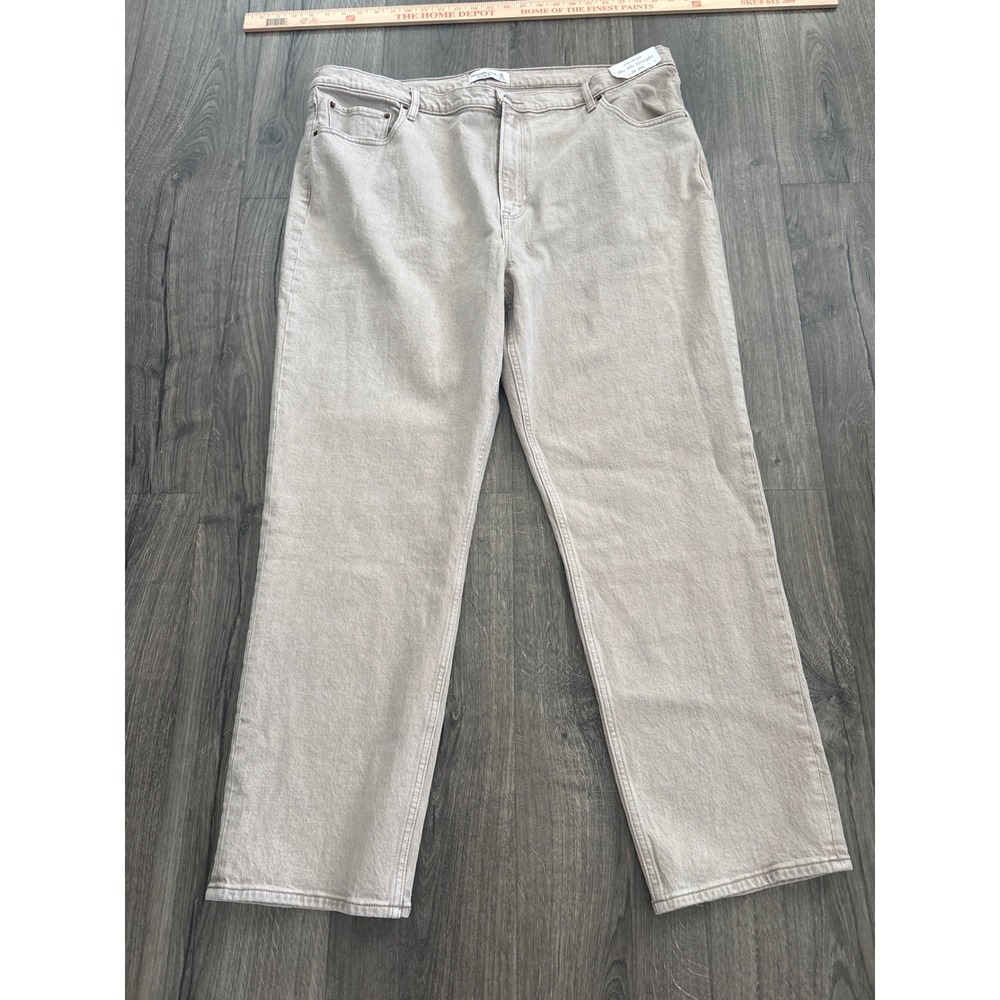 Abercrombie & Fitch The 90s Straight Ultra High Rise Jeans Tan 35 20R